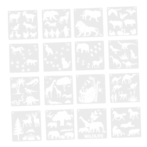 Anneome 16 Blatt Dinosaurier Malvorlagen Set für Wiederverwendbare Schablonen Pet für DIY Gestalten Sicher und Langlebig für Kleine Künstler Anneome 16 Blatt Dinosaurier Malvorlagen Set für Wiederverwendbare Schablonen Pet für DIY Gestalten Sicher und Langlebig für Kleine Künstler von Anneome
