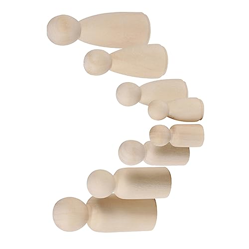 Anneome 16 Stück Engelpuppen Aus Holz Holzpuppen Puppenkörper Aus Holz Holzspielzeug Unfertige Puppen Hölzern von Anneome