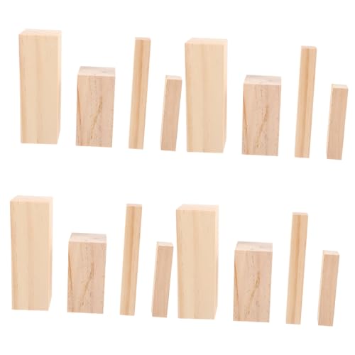 Anneome 16 Stück Teiliges Holzschnitzset Unbehandelte Holzblöcke für Erwachsene Glatte DIY Carving Blocks aus Langlebigem Holz zum Basteln und Drechseln von Anneome