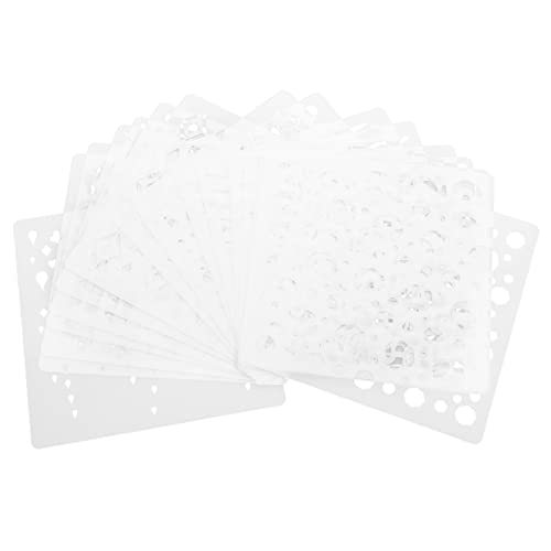 Anneome 16 Stück geometrische Zeichnungsvorlage Malerei DIY Malschablone stencils vorlagen schanierschablone ausmalbilder geometrische Schablonen Bastelschablonen das Haustier Weiß von Anneome