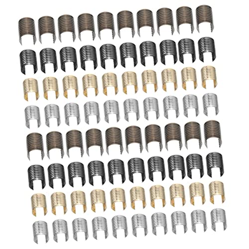 Anneome 160 Stück Lederseil Clips Zylindrische Crimpverbindungen für Schmuckherstellung Hellgold Gunmetal und Antikbronze für Quasten und Diy Projekte Anneome 160 Stück Lederseil Clips Zylindrische Crimpverbindungen für Schmuckherstellung Hellgold Gunmetal und Antikbronze für Quasten und Diy Projekte von Anneome