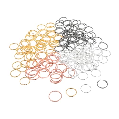Anneome 170 Stück Teiliges Schlüsselringe Spaltringe Metall für DIY Projekte Langlebige Schlüsselanhänger mit Doppeltem Ringdesign Praktische Schlüsselverwaltung von Anneome