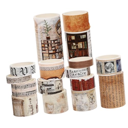Anneome 18 Rollen Vintage Washi Tape Dekorative Klebebänder für Scrapbooking Diy und Geschenksverpackung für Tagebuch Planer und Kreative Projekte von Anneome
