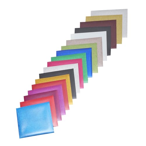 Anneome 18 Stück PET-Transferfolie geldschrank raufaserfarbe Hitzebeständige Transferfolie Hitzetransferfolie funkeln Film buntes transfervinyl Wärmeübertragungsfolie das Haustier von Anneome