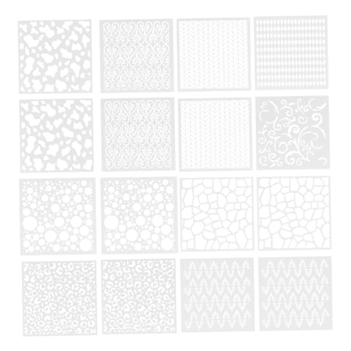 Anneome 18 Stück Teiliges Set Geometrische Malvorlagen Wiederverwendbare Schablonen für Wandgestaltung Basteln DIY Projekte Sicher und Flexibel Pet Material für Kreative Anwendungen von Anneome