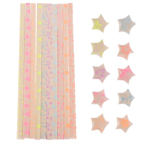 Anneome 180 Stück Origami Papierstreifen Teilig Bunte Faltpapier Sterne für Diy Bastelprojekte Leuchtende Farben und Muster für Kreative Arbeiten und Dekorationen von Anneome