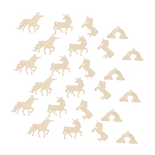 Anneome 1Satz DIY Einhorn Holzschnitt Unvollendete Hölzerne Einhorn Ausschnitte Designs Für Kunsthandwerk Und Dekoration Unbemalt Gestalten von Anneome