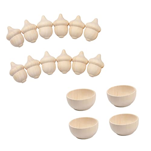 Anneome 1Satz DIY Holzspielzeug Teiliges Unbehandeltem Holz Mit Schalen Und Figuren Für Junge Mädchen Aktivitäten Bastelprojekte Anneome 1Satz DIY Holzspielzeug Teiliges Unbehandeltem Holz Mit Schalen Und Figuren Für Junge Mädchen Aktivitäten Bastelprojekte von Anneome