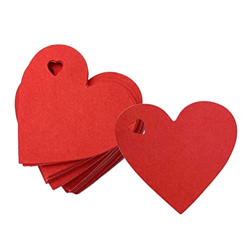 Anneome 1Satz Geschenkanhänger Herzförmig Rot Hängende Etiketten aus Hochwertigem für Valentinstag Hochzeit und Geschenkverpackung Stabil und von Anneome