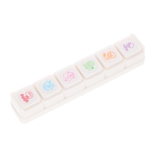 Anneome 1Satz Kunststoff Stempeln für Scrapbooking und Journaling Niedliche DIY Tagebuchstempel für Bastelprojekte und Geschenkkarten von Anneome