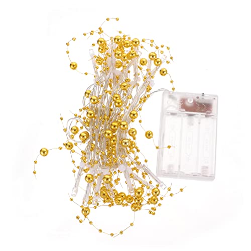 Anneome 1Stk Perlen Lichterkette Lichterketten warm Gefälligkeiten für Weihnachtsfeiern Urlaub hängendes Licht schlafzimmer beleuchtung hochzeitsdeko raumdeko Perlmuttstreifen Golden Anneome 1Stk Perlen Lichterkette Lichterketten warm Gefälligkeiten für Weihnachtsfeiern Urlaub hängendes Licht schlafzimmer beleuchtung hochzeitsdeko raumdeko Perlmuttstreifen Golden von Anneome