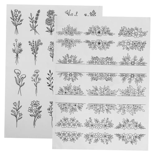 Anneome 2 Blätter Handgemachtes Diy Bohemian Stickerei Kit Wasserlösliche Muster für Kreative Projekte für Anfänger und Kunstliebhaber Selbstklebendes Vliesstoffmaterial Anneome 2 Blätter Handgemachtes Diy Bohemian Stickerei Kit Wasserlösliche Muster für Kreative Projekte für Anfänger und Kunstliebhaber Selbstklebendes Vliesstoffmaterial von Anneome