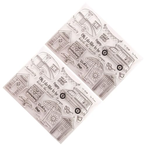 Anneome 2 Blätter Silikonstempel für Diy Scrapbooking Fotoalben und Tagebücher Transparente Stempel mit Einzigartigen Formen für Handgemachte Karten und Bastelprojekte Langlebig und Sicher Anneome 2 Blätter Silikonstempel für Diy Scrapbooking Fotoalben und Tagebücher Transparente Stempel mit Einzigartigen Formen für Handgemachte Karten und Bastelprojekte Langlebig und Sicher von Anneome