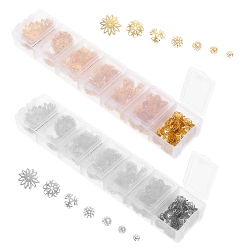 Anneome 2 Boxen Blumenförmige Perlenkappen Diy Schmuck Herstellung Leicht Vielseitig für Armbänder und Elegantes Design und Schmuckteile für Kreative Projekte von Anneome