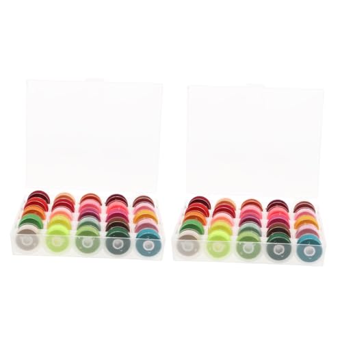 Anneome 2 Karton Polyester Nähgarn Set Vorgespulte Spulen mit Aufbewahrungsbox Transparent für Nähmaschinen Nähzubehör Farbenfrohe Fadenspulen für DIY Handwerk Quilten und Sticken Anneome 2 Karton Polyester Nähgarn Set Vorgespulte Spulen mit Aufbewahrungsbox Transparent für Nähmaschinen Nähzubehör Farbenfrohe Fadenspulen für DIY Handwerk Quilten und Sticken von Anneome