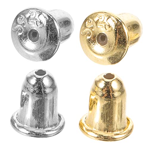 Anneome 2 Paare Ohrstecker Verschlüsse Silber und Gold Hypoallergene Langlebige Ohrring Stopper für DIY Schmuckherstellung Schützende Universelle Ohrringrückseiten für Ohrstecker von Anneome
