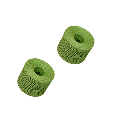 Anneome 2 Rollen Bastpapierseil heeloween rolf zuckowski weihnachten DIY-Dekoration ausgerechnet weihnachten weichnachten Makramee Bastband Sackleinen geschenkband Papierschnur Green von Anneome