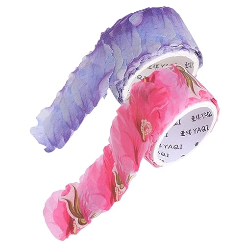Anneome 2 Rollen Blumenmuster Washi Tape Peony Clematis Dekoratives Klebeband für Scrapbooking Diy Handwerk Fotoalben Tagebuch und Kreative Projekte von Anneome
