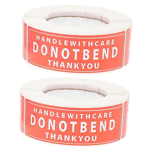 Anneome 2 Rollen Do Not Bend Aufkleber Selbstklebende Warnetiketten für Zerbrechliche Pakete Stark Haftende Versandetiketten Handle With Care Vielseitig für Kartons Papier Geeignet Anneome 2 Rollen Do Not Bend Aufkleber Selbstklebende Warnetiketten für Zerbrechliche Pakete Stark Haftende Versandetiketten Handle With Care Vielseitig für Kartons Papier Geeignet von Anneome