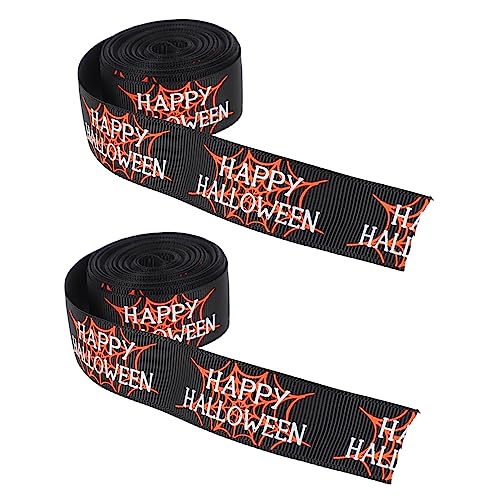 Anneome 2 Rollen Halloween Dekoratives DIY Geschenkband Thematisches Schleifenband für Geschenkverpackung Basteln Partydeko und Festliche DIY Schleifen Anneome 2 Rollen Halloween Dekoratives DIY Geschenkband Thematisches Schleifenband für Geschenkverpackung Basteln Partydeko und Festliche DIY Schleifen von Anneome