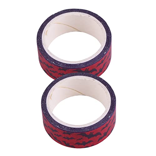 Anneome 2 Rollen Halloween Papier Klebeband Farbige DIY Dekorationsbänder für Kreative Bastelprojekte für Feste und Persönliche Gestaltung von Anneome
