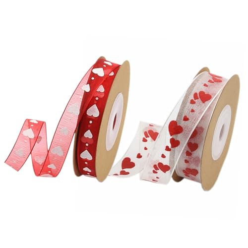 Anneome 2 Rollen Hochwertige Bedruckte Ribbons mit Herzen für DIY Dekoration Geschenkverpackungen und Hochzeiten Langlebig und Einfach zu Verarbeiten Anneome 2 Rollen Hochwertige Bedruckte Ribbons mit Herzen für DIY Dekoration Geschenkverpackungen und Hochzeiten Langlebig und Einfach zu Verarbeiten von Anneome