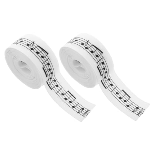 Anneome 2 Rollen Musiknotenbänder, Polyester-ripsband Mit Musikklavier-aufdruck, Bastelbänder Für Geschenksträuße, Geburtstags- Und Hochzeitsdekoration Anneome 2 Rollen Musiknotenbänder, Polyester-ripsband Mit Musikklavier-aufdruck, Bastelbänder Für Geschenksträuße, Geburtstags- Und Hochzeitsdekoration von Anneome