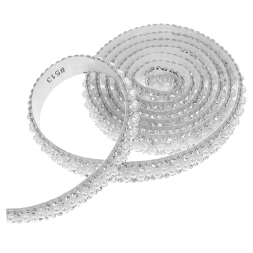 Anneome 2 Rollen Selbstklebendes Perlen und Strassband Breit Weiß Perlen Dekoratives Bastelband für Hochzeit Brautkleider Schuhe Taschen DIY Verzierungen Anneome 2 Rollen Selbstklebendes Perlen und Strassband Breit Weiß Perlen Dekoratives Bastelband für Hochzeit Brautkleider Schuhe Taschen DIY Verzierungen von Anneome