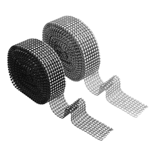 Anneome 2 Rollen Strassband Selbstklebend Reihig Breit Elektroplattierte Dekorstreifen Schwarz und Silber DIY Glitzerband für Basteln Hochzeit Party Shower Anneome 2 Rollen Strassband Selbstklebend Reihig Breit Elektroplattierte Dekorstreifen Schwarz und Silber DIY Glitzerband für Basteln Hochzeit Party Shower von Anneome