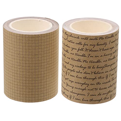 Anneome 2 Rollen Vintage Kraftpapier Klebeband Dekorative Aufkleber für Scrapbooking Diy Projekte Notizbücher und Handbücher Selbstklebend Leicht Abreißbar für Kreative Bastelarbeiten Anneome 2 Rollen Vintage Kraftpapier Klebeband Dekorative Aufkleber für Scrapbooking Diy Projekte Notizbücher und Handbücher Selbstklebend Leicht Abreißbar für Kreative Bastelarbeiten von Anneome