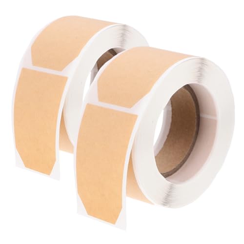Anneome 2 Rollen selbstklebende Etikettenaufkleber leere Aufkleber kühlschrankaufkleber bürozubehör Namensaufkleber stickern Namensschild-Aufkleber Mehrzwecketikettenaufkleber Kraftpapier von Anneome