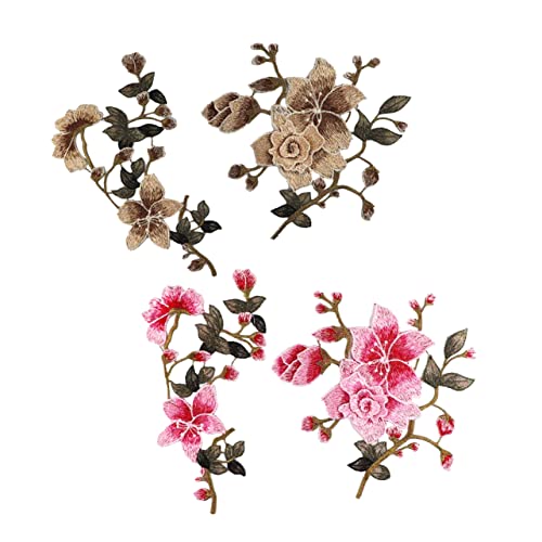 Anneome 2 Sätze Blumenförmige Stickerei Applikationen für Diy Kleidung Aufnäher und Flicken zum Reparieren und Dekorieren von Shirts Jeans und Taschen von Anneome