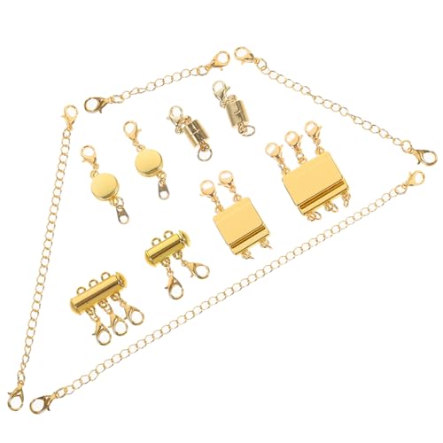 Anneome 2 Sätze Layering Kette Verschluss Set mit Verlängerungsketten und Reihige Halskettenverbinder Installieren Verhedderfreie Schmuckverlängerungen für Mehrsträngige Halsketten Anneome 2 Sätze Layering Kette Verschluss Set mit Verlängerungsketten und Reihige Halskettenverbinder Installieren Verhedderfreie Schmuckverlängerungen für Mehrsträngige Halsketten von Anneome