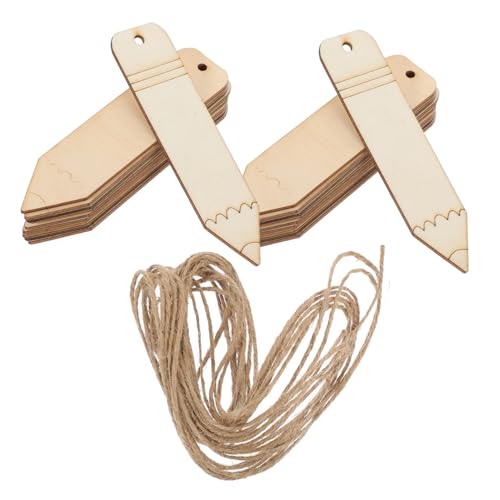Anneome 2 Sätze Unfertige Holzbuchstaben für Diy Bastelprojekte Bleistiftförmige Holz Lesezeichen mit Holzstücken und Jute Schnur für Kreative und Persönliche Lesezeichen Anneome 2 Sätze Unfertige Holzbuchstaben für Diy Bastelprojekte Bleistiftförmige Holz Lesezeichen mit Holzstücken und Jute Schnur für Kreative und Persönliche Lesezeichen von Anneome
