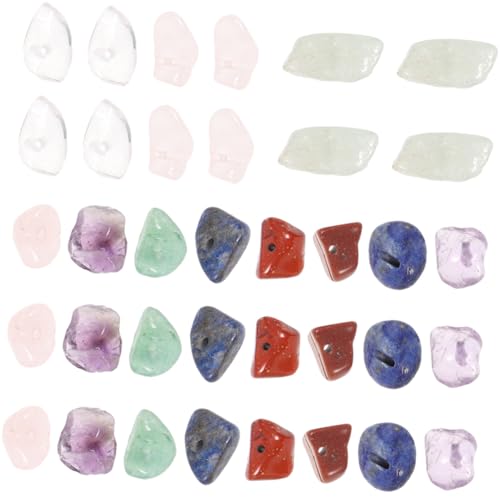 Anneome 2 Sätze Unregelmäßige Naturstein Perlen DIY Schmuck Bastelperlen Gravel Spacer Beads für Armbänder Auffädeln Kreative Schmuckherstellung von Anneome
