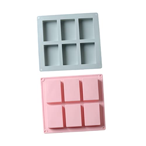 Anneome 2 Stück 6 Schokoladenform Seifenformen mit 6 Vertiefungen quadratische Seifenformen Seifenmacher eiswurfel behälter eiswürfel behälter silicon gießform silikon moulds Kuchenform Anneome 2 Stück 6 Schokoladenform Seifenformen mit 6 Vertiefungen quadratische Seifenformen Seifenmacher eiswurfel behälter eiswürfel behälter silicon gießform silikon moulds Kuchenform von Anneome