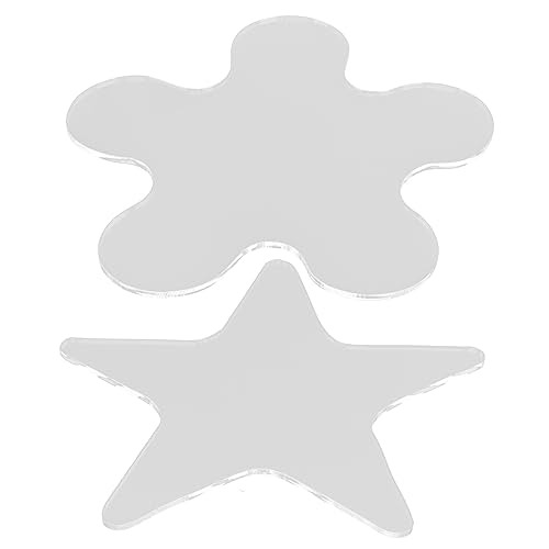 Anneome 2 Stück Acryl Quilting Vorlagen Teilig Blüten Muster Stern Design Präzise Schnitt Lineale für Diy Quilten für Anfänger Profis von Anneome
