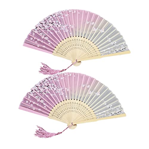 Anneome 2 Stück Antiker Faltbarer Chinesischer Tanzfächer Klassischer Vintage Fächer für Familie Freunde Party Deko Fotorequisite Rosa Anneome 2 Stück Antiker Faltbarer Chinesischer Tanzfächer Klassischer Vintage Fächer für Familie Freunde Party Deko Fotorequisite Rosa von Anneome