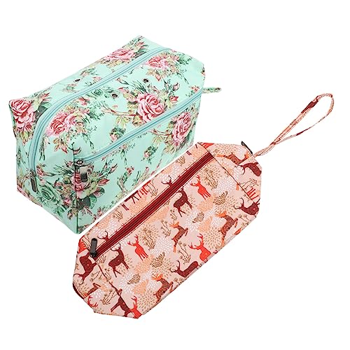 Anneome 2 Stück Aufbewahrungstasche für Häkelzubehör Multifunktionale Oxford Stofftasche mit Reißverschluss für Wolle Häkelnadeln und Nähutensilien für Diy Projekte und Ordnung im Haushalt von Anneome
