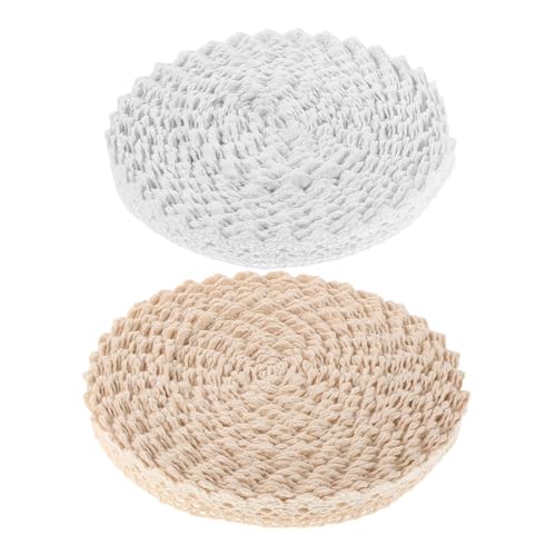 Anneome 2 Stück Baumwoll Spitzenband Häkelspitze Breit Vintage Häkelborte für Nähen Bastelverzierung Anneome 2 Stück Baumwoll Spitzenband Häkelspitze Breit Vintage Häkelborte für Nähen Bastelverzierung von Anneome