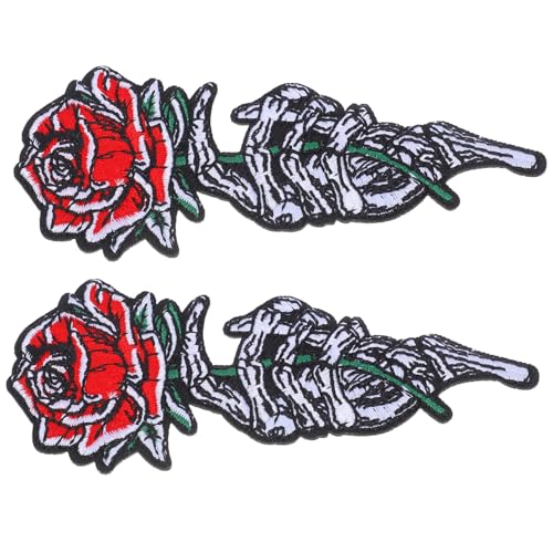Anneome 2 Stück Blumen Bügelpatches für Tischdecken Bekleidung und Bettwäsche Dekorative Eisenaufnäher mit Floralen Motiven für Einen Stilvollen Textil Upgrade von Anneome