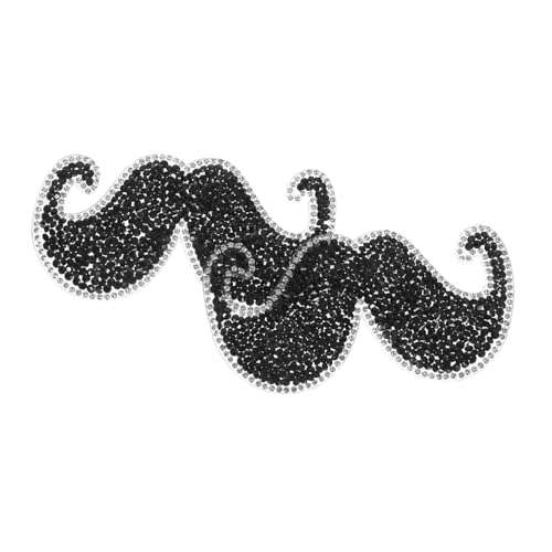 Anneome 2 Stück Bügelbilder Aufnäher Schnurrbart design zum Aufbügeln DIY Reparatur Applikationen für Kleidung Hüte und Taschen Langlebig Modisch und Vielseitig für Outdoor Party von Anneome