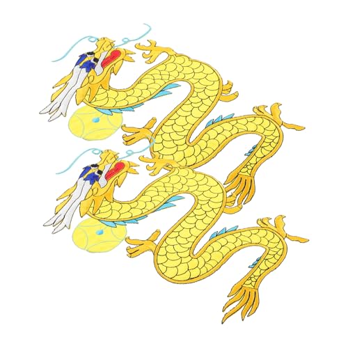Anneome 2 Stück Chinesische Drachen Stickerei Aufnäher für Kleidung Bügel und Nähpatches für Diy Dekoration und Reparatur Langlebig und Hautfreundlich für Jeans Taschen und Mehr Anneome 2 Stück Chinesische Drachen Stickerei Aufnäher für Kleidung Bügel und Nähpatches für Diy Dekoration und Reparatur Langlebig und Hautfreundlich für Jeans Taschen und Mehr von Anneome