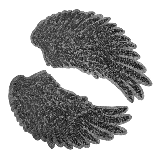 Anneome 2 Stück Engel Flügel Pailletten Aufnäher Glitzernde Applikationen für Diy Kleidung Einfach Anzubringen zum Verstärken und Dekorieren von Outfits von Anneome