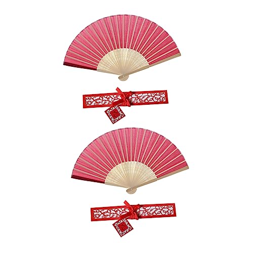 Anneome 2 Stück Faltbare Chinesische Handfächer mit Bambusrahmen und Seidenstoff Klassische Zarte Dekoration für Damen für Hochzeit Party Sommer und Geschenkbox Anneome 2 Stück Faltbare Chinesische Handfächer mit Bambusrahmen und Seidenstoff Klassische Zarte Dekoration für Damen für Hochzeit Party Sommer und Geschenkbox von Anneome