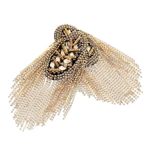 Anneome 2 Stück Glitzer Schulterepauletten mit Fransen Chic Metall Schulterdekoration für Kostüme Blazer und Modezubehör für Hochzeiten Partys und Diy Projekte Anneome 2 Stück Glitzer Schulterepauletten mit Fransen Chic Metall Schulterdekoration für Kostüme Blazer und Modezubehör für Hochzeiten Partys und Diy Projekte von Anneome