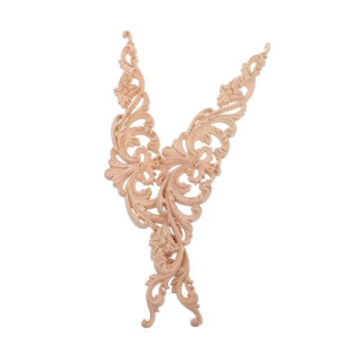 Anneome 2 Stück Holzornamente Geschnitzte Möbel Appliques für Schranktüren Klassische Holzverzierung DIY Möbeldeko Holzschnitzerei für Wohnkultur Anneome 2 Stück Holzornamente Geschnitzte Möbel Appliques für Schranktüren Klassische Holzverzierung DIY Möbeldeko Holzschnitzerei für Wohnkultur von Anneome