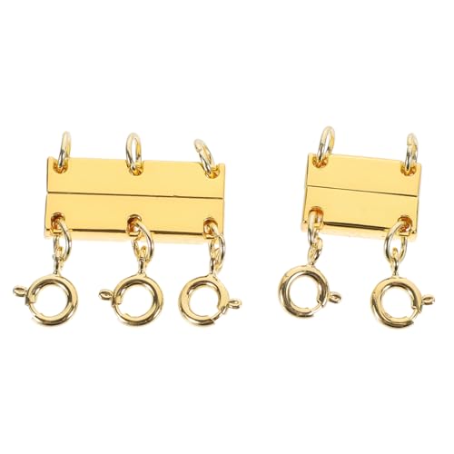 Anneome 2 Stück Magnetverschlüsse für Halsketten verlängerung für armband jewelry set Mehrschichtige Verschlüsse für Halsketten Layering-Halskettenverschluss Halskettenhaken Legierung von Anneome