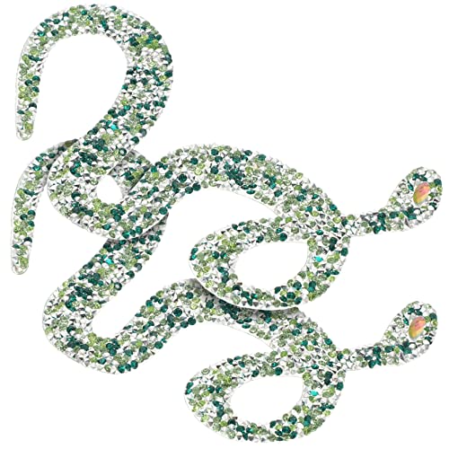 Anneome 2 Stück Schlangen Hot Diamant Aufkleber Kleidungsstück Rückenflicken DIY Gestickte Flicken Dekorative Rückenflicken Nähflicken Für Kleidung DIY Nähflicken Reparaturflicken von Anneome