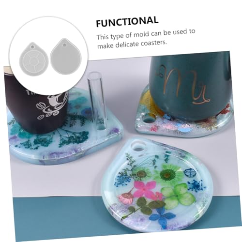 Anneome 2 Stück Silikonform Untersetzer Gießform für Epoxidharz DIY Originelles Basteln Wiederverwendbar Ungiftig und Leicht zu Reinigen Anneome 2 Stück Silikonform Untersetzer Gießform für Epoxidharz DIY Originelles Basteln Wiederverwendbar Ungiftig und Leicht zu Reinigen von Anneome